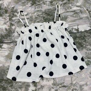 Anthropologie current air polka dot tank